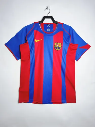 2004/2005 Camisa de Futebol Casa Sem Gola Retrô Barcelona Qualidade Tailandesa