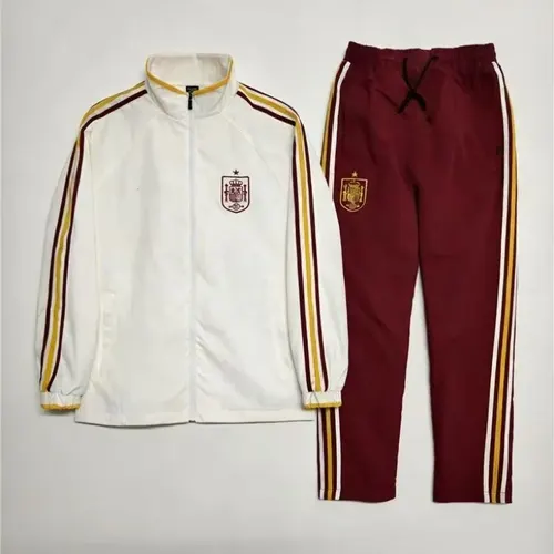 2026 Spain National Team Windbreaker White Football Jersey Set 1:1 Thai Quality