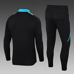 2024-2025 Argentina Half-Pull Training Suit Black Jersey Set — view 2