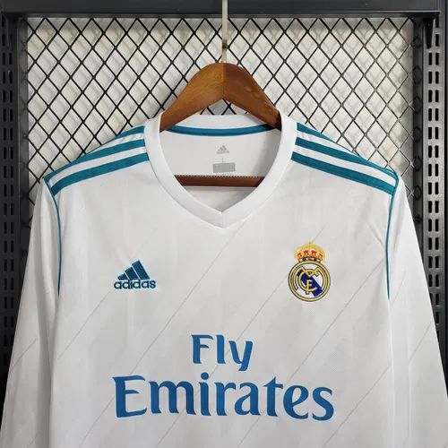 2017/2018 Retro Long Sleeve Real Madrid Home — view 3