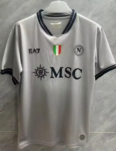 2025/2026 Camisa de Futebol Goleiro Cinza Napoli Qualidade Tailandesa
