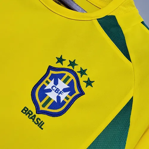 2002 Retro Brazil Soccer Jersey Home — view 5