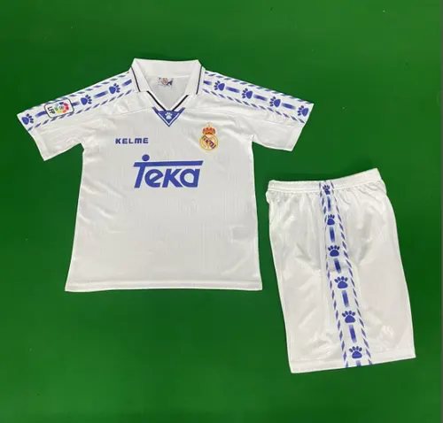 1996-1997 Retro Real Madrid Home Football Shirt AAA fan-grade Kids Size