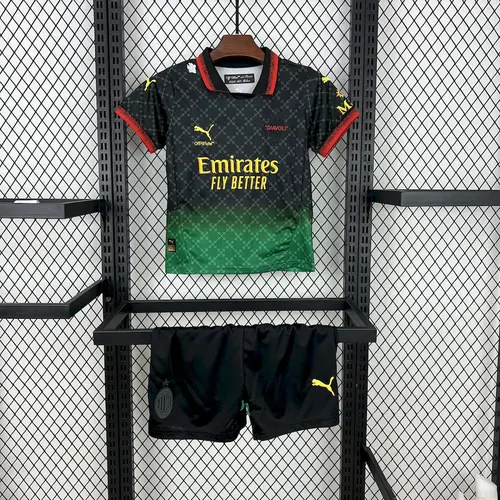 2025/2026 AC Milan Édition conjointe 01 Maillot de football Qualité thaïlandaise Taille enfant