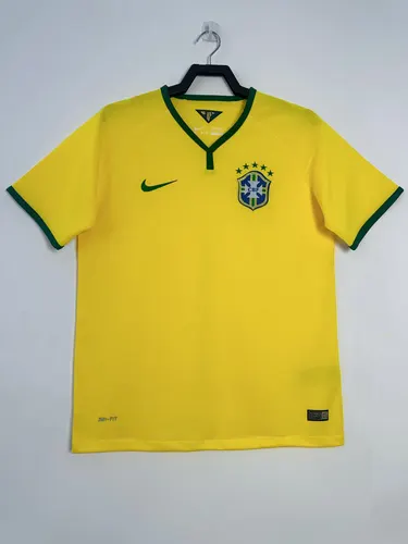 2014 Retro Brazil Home Soccer Jersey AAA fan-grade — view 1