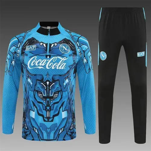 2025/2026 Napoli Half-Pull Training Suit Blue Football Shirt AAA fan-grade Set