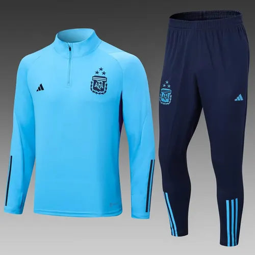 2022 Argentina Half-Pull Training Suit Blue Jersey Set — view 1