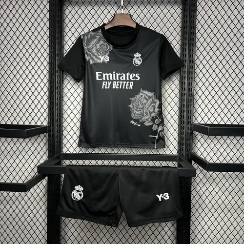 2024/2025 Real Madrid Y-3 Special Edition Black Football Shirt AAA fan-grade Kids Size