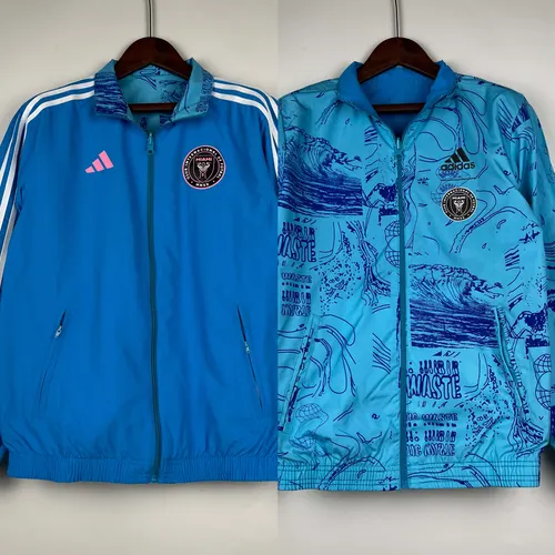 2023/2024 Inter Miami Reversible Windbreaker Blue Soccer Jersey AAA fan-grade