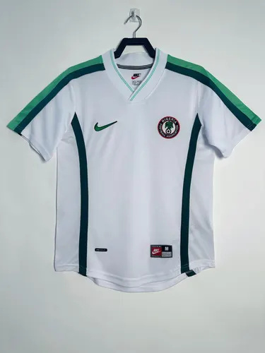 Camisa de Futebol Fora Retrô Seleção Nigeriana 1998 Qualidade Tailandesa