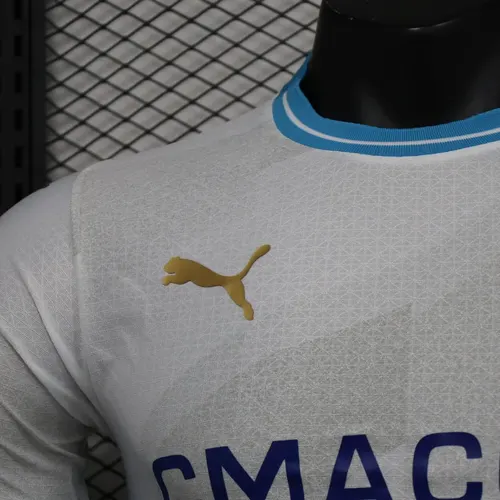 2023/2024 Player Version Olympique de Marseille Home Football Jersey — view 5