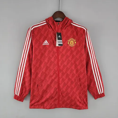 2022/2023 Manchester United Windbreaker Red White Edge — view 1
