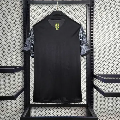 Camisa de Futebol Jesus Preto Cinza Edição Especial Brasil 2024 — view 2