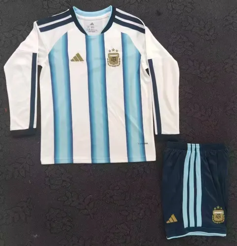2026 Long Sleeve Argentina Home Football Jersey AAA fan-grade Kids Size