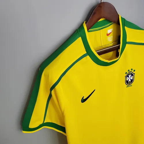 1998 Retro Brazil Soccer Jersey Home — view 7