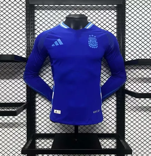 2024-2025 Player Version Argentina Away Long Sleeves Jersey