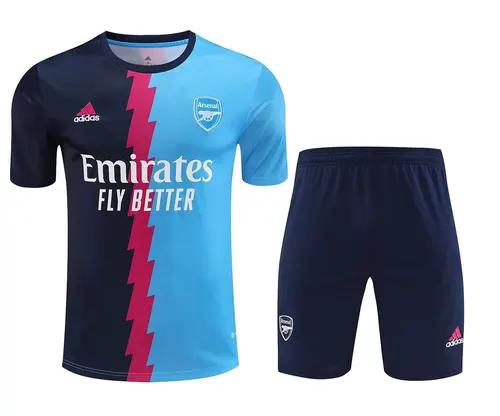 2022/2023 Arsenal トレーニングウェア ブルー セット サッカージャージ — view 2