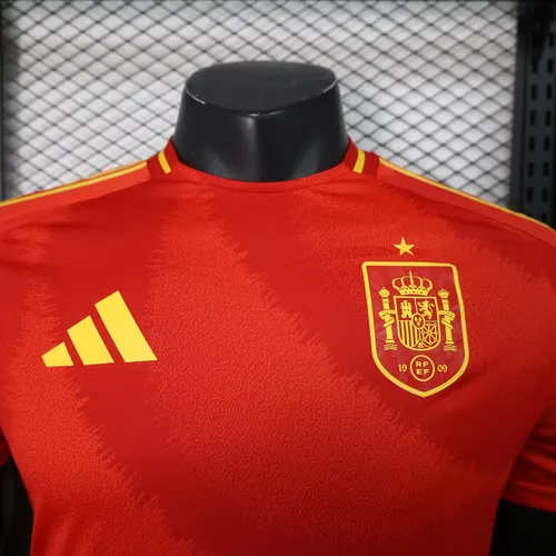 2024-2025 Player Version Spain Home Soccer Shirt — view 3