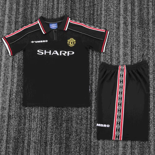 1998-1999 Retro Manchester United Away Football Shirt AAA fan-grade Kids Size