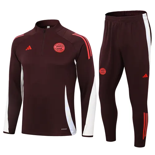 Ensemble d'Entraînement Half-Pull Bayern 2024/2025 Violet Foncé Qualité Thaï