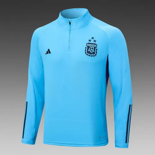 2022 Argentina Half-Pull Training Suit Blue Jersey Set — view 3