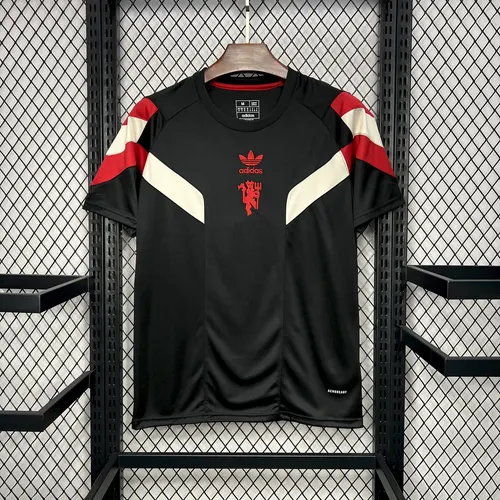 2024/2025 Manchester United オリジナルズTシャツ ブラック ジャージ タイ品質