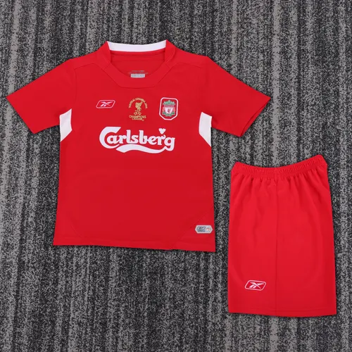 2004-2005 Retro Liverpool Home Football Jersey AAA fan-grade Kids Size