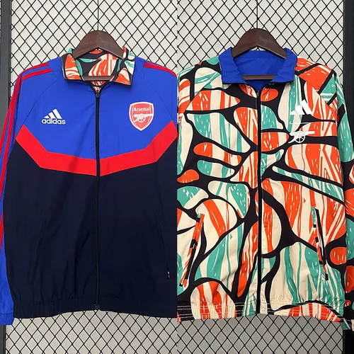 2024-2025 Arsenal Reversible Windbreaker blue Soccer Jersey AAA fan-grade
