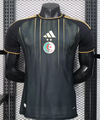 2026 إصدار اللاعب منتخب الجزائر بدلة تدريب أسود قميص كرة القدم جودة تايلاندية