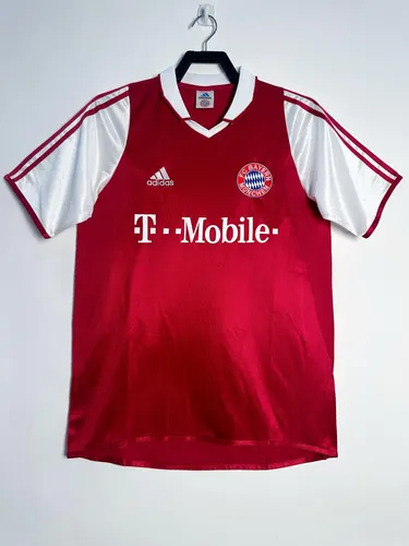 2003/2004 Retro Bayern Munich Uniforme Casa Jersey Futebol Qualidade Tailandesa