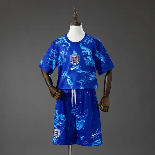 Maillot Gardien Angleterre - Bleu 2026 AAA qualité fan Taille Enfant