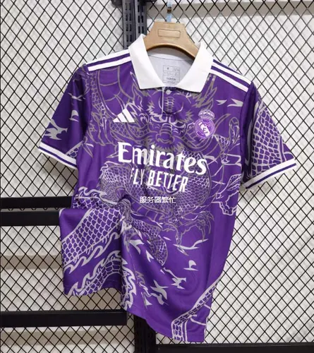 2023/2024 Real Madrid Chinese Dragon purple Football Shirt AAA fan-grade — view 3