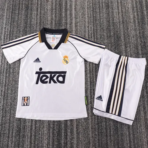1998-2000 Retro Real Madrid Home Football Shirt AAA fan-grade Kids Size