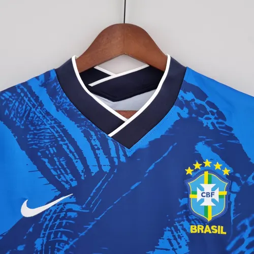 2022 Brazil Classic Blue Soccer Jersey — view 3