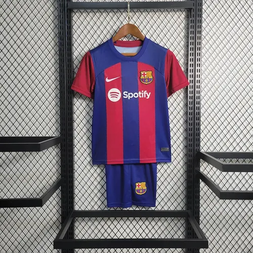 2023/2024 Barcelona Home Football Shirt AAA fan-grade Kids Size