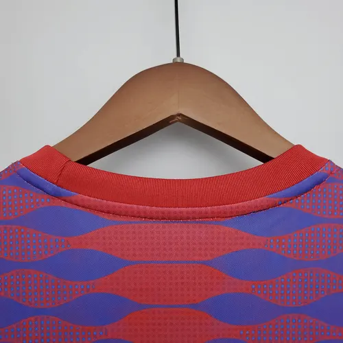 2021-2022 Barcelona Training Suit Red And Blue — view 7