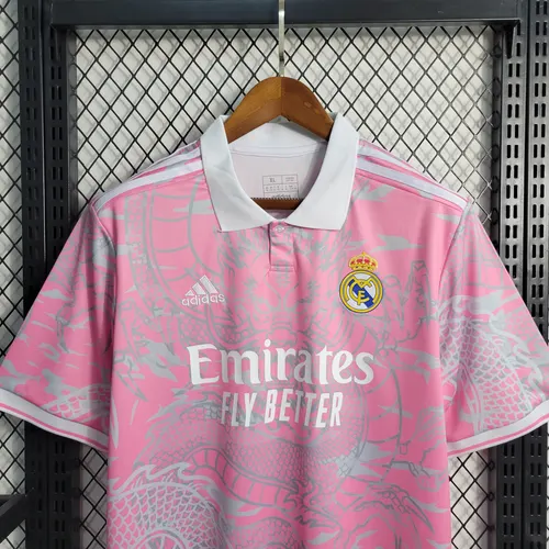 2023/2024 Real Madrid Chinese Dragon Pink Football Shirt AAA fan-grade — view 4
