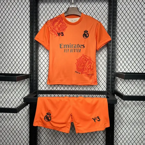 2024/2025 Real Madrid Y-3 Special Edition Orange Football Shirt AAA fan-grade Kids Size