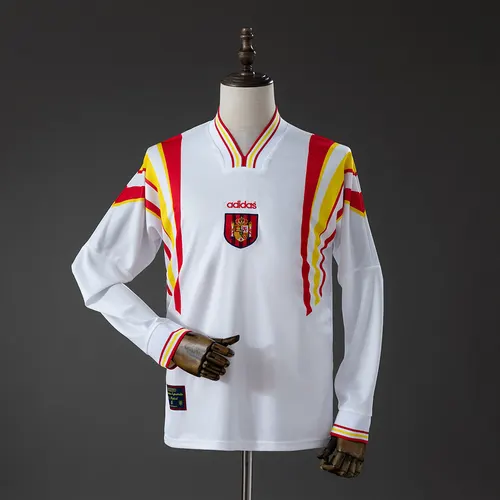 1996 Retro Spain Away Long Sleeve Jersey AAA fan-grade