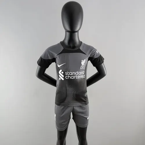 2022/2023 Liverpool Goalkeeper Black Soccer Jersey AAA fan-grade Kids Size