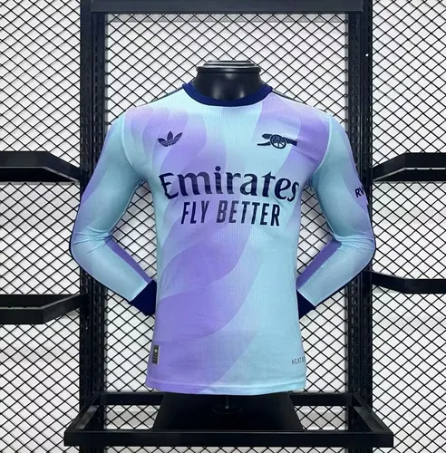2024/2025 Langarm Arsenal Drittauswärts Spieler Version Fußballtrikot AAA fan-gradät