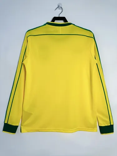 1998 Retro Long Sleeve Brazil Soccer Jersey Home AAA fan-grade — view 2