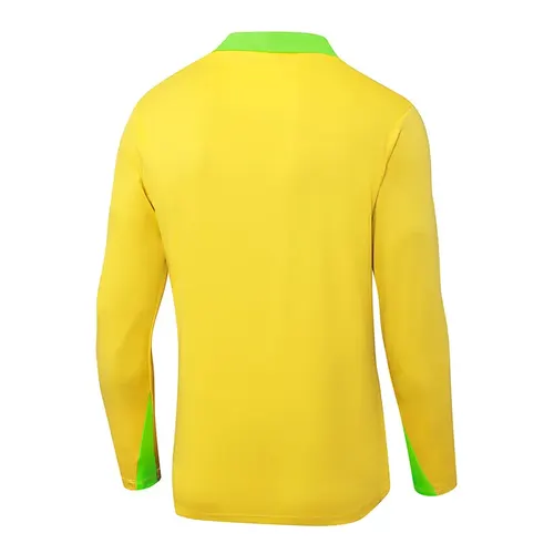 2025/2026 Brazil Half-Pull Training Suit Yellow Jersey Set — view 4