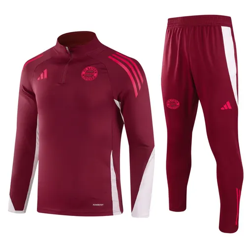 2024 Bayern Tenue d'Entraînement Half-Pull Rouge Ensemble Maillot Qualité Thaï