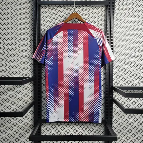 Camisa de Futebol Treino Barcelona Vermelha Branca Azul 2023/2024 — view 2