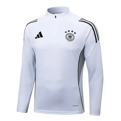 2025/2026 Germany Half-Pull Training Suit White Jersey Set — view 3