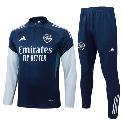 2025/2026 Arsenal Half-Pull Training Suit Royal Blue Football Shirt AAA fan-grade Set 01