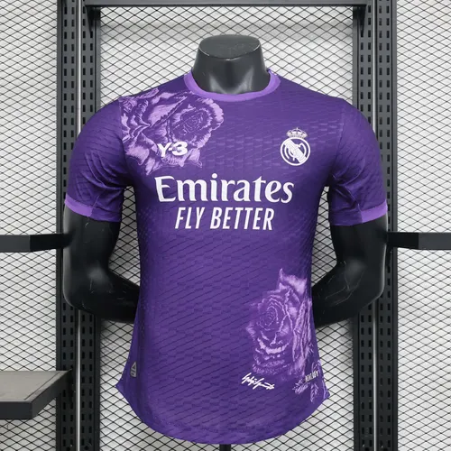 Camisa de Futebol Versão Jogador Real Madrid Y-3 Edição Especial Roxa 2024/2025 Qualidade Tailandesa