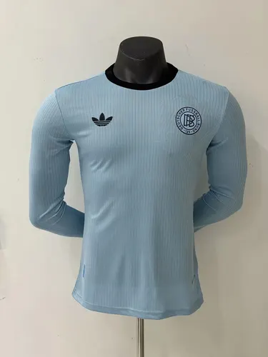 2025/2026 プレイヤーバージョン 長袖 ドイツ 125周年記念エディション ブルーサッカーシャツ AAA ファングレード