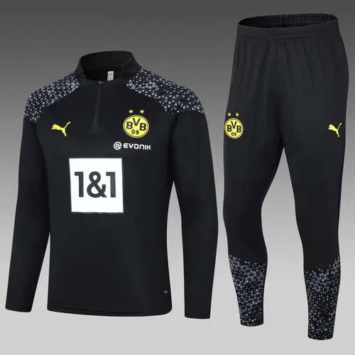 2023/2024 Dortmund Half-Pull Training Suit Black Football Shirt AAA fan-grade Set
